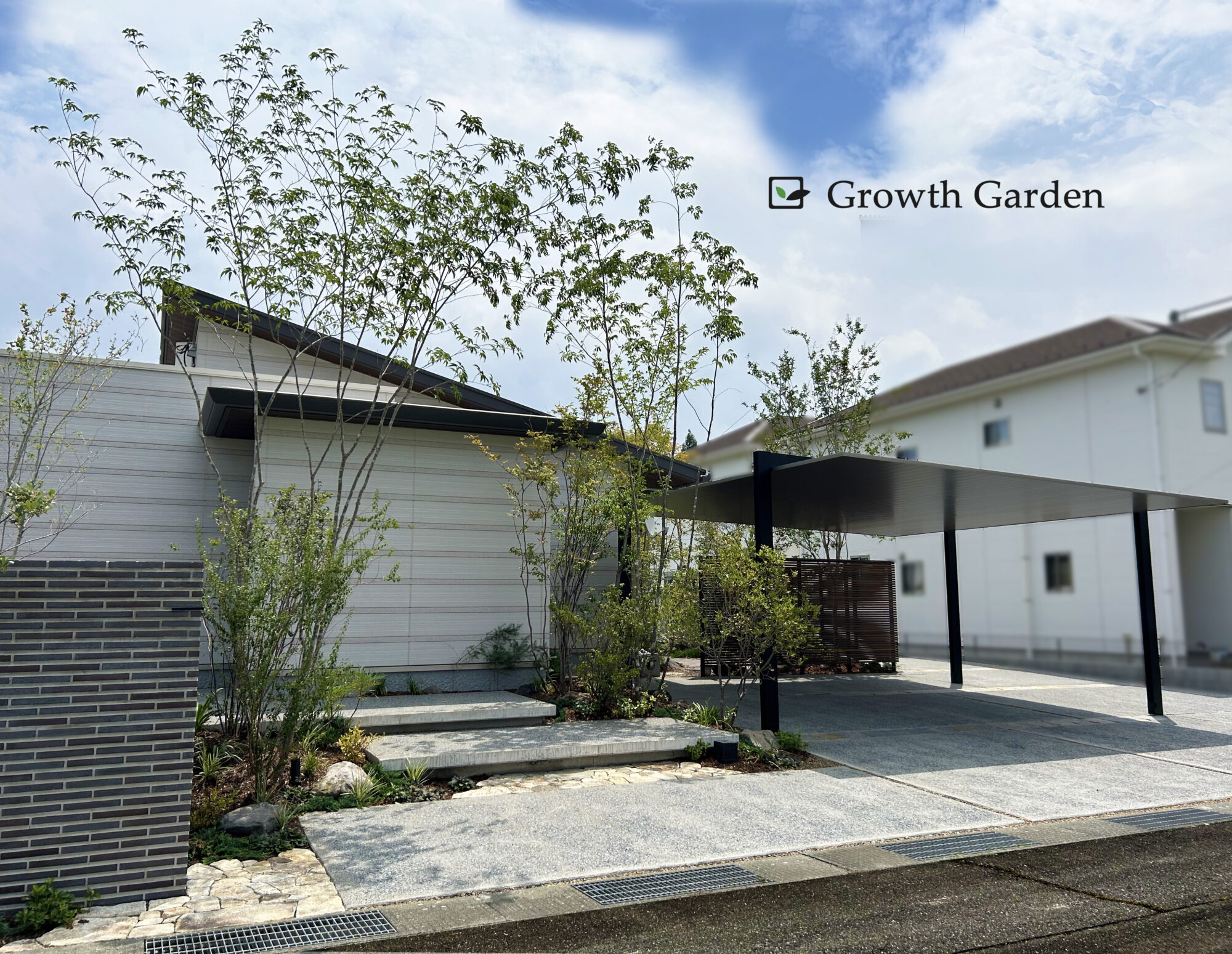 埼玉で施工した積雪対応カーポート｜Growth Garden自社施工事例（耐雪グレードの上位モデル）